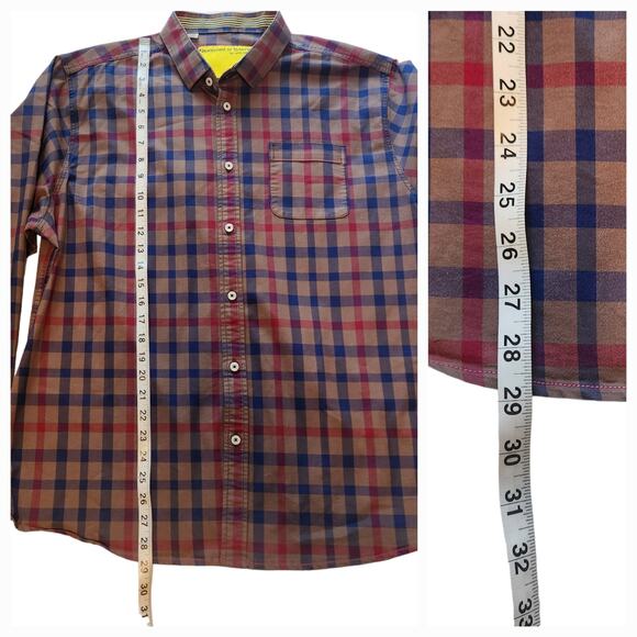 Descendant of Thieves Button Down Plaid Shirt Long Sleeve, flip cuffs, sz 2XL - Picture 10 of 13